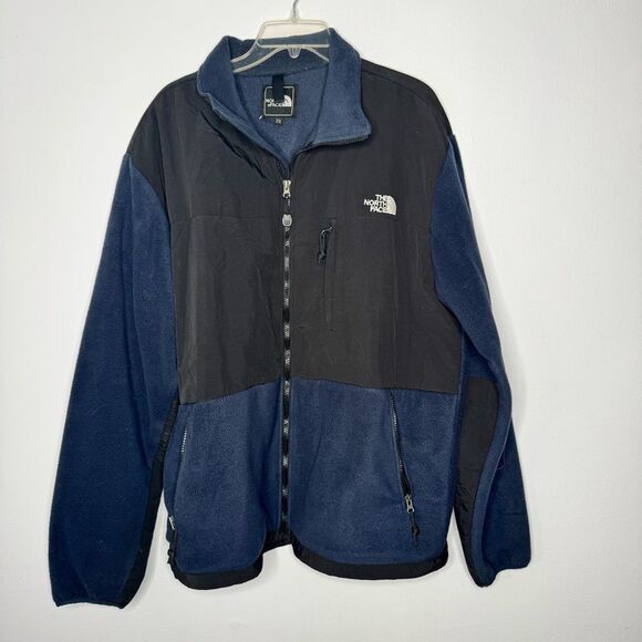 The North Face navy and black zip up jacket size 2X - Picture 1 of 5
